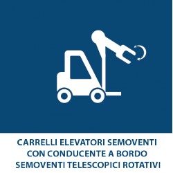 Carrelli elevatori semoventi con conducente a bordo semoventi telescopici rotativi