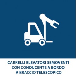 Carrelli elevatori semoventi con conducente a bordo a braccio telescopico